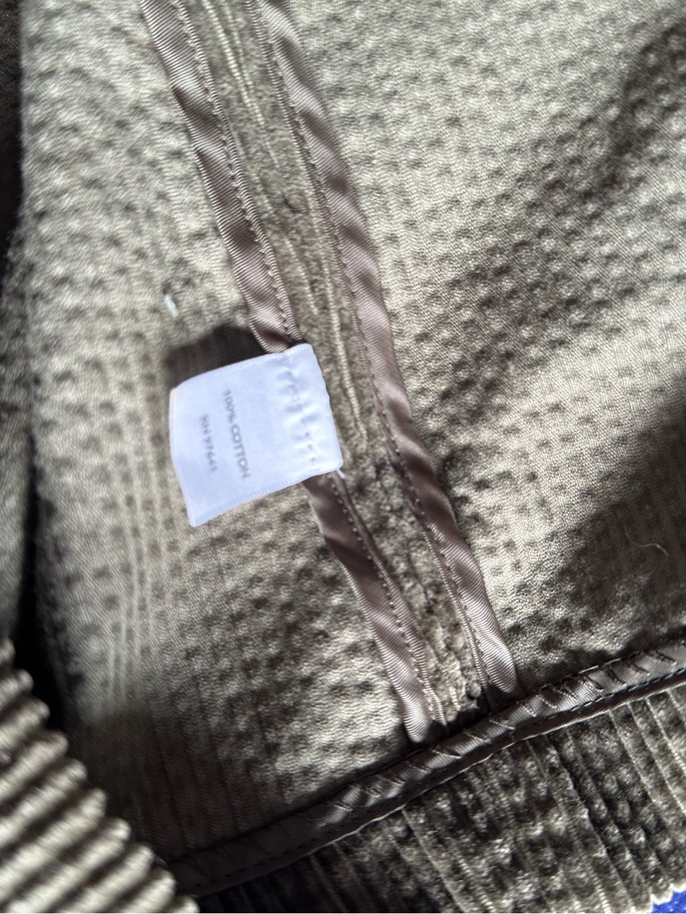 JJill Women’s Olive Green Corduroy with velvet trim barn coat - Picture 9 of 11
